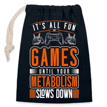 Gamer PC Computer Game Games - Closable cotton gift bag (14x20cm) - navy - Front