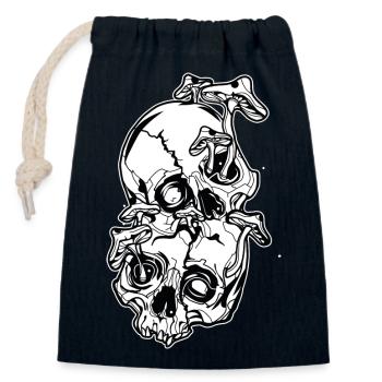 Magic Mushrooms // Skulls // Illustration - Verschließbarer Geschenkbeutel aus Baumwolle (14x20cm) - Navy - Vorne