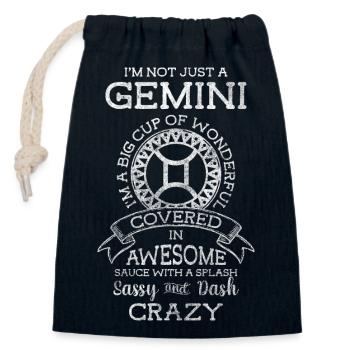 Sternzeichen Horoskop Luft Sternbild - Verschließbarer Geschenkbeutel aus Baumwolle (14x20cm) - Navy - Vorne
