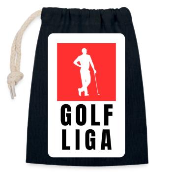 Golf Spieler - Golf Player - Verschließbarer Geschenkbeutel aus Baumwolle (14x20cm) - Navy - Vorne