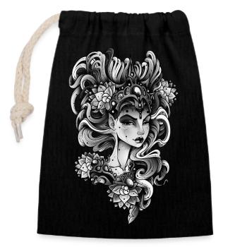Nature of the Heart - Closable cotton gift bag (14x20cm) - black - Front