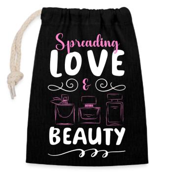 Perfume Smell Fragrance Spray Lover - Closable cotton gift bag (14x20cm) - black - Front