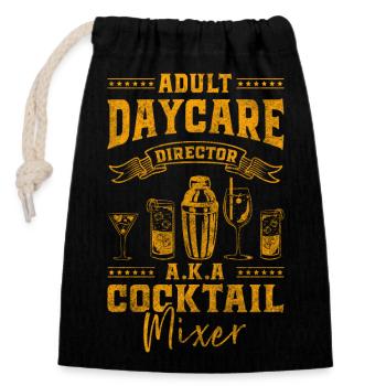 Blender Drink Mix Drinks - Closable cotton gift bag (14x20cm) - black - Front