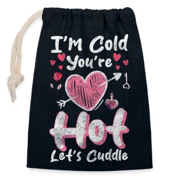 Relationship Affection Romantic - Closable cotton gift bag (14x20cm) - navy - Front