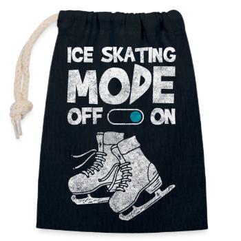 patineurs sur glace cool sportif - Sac cadeau en coton avec cordon (14 x 20 cm) - bleu marine - Devant