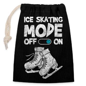 patineurs sur glace cool sportif - Sac cadeau en coton avec cordon (14 x 20 cm) - noir - Devant