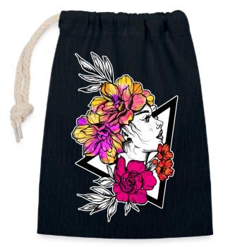 021 Mrs West - Verschließbarer Geschenkbeutel aus Baumwolle (14x20cm) - Navy - Vorne