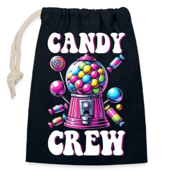 Candy Crew Decoration Candy Lover Sweet Tooth - Closable cotton gift bag (14x20cm) - navy - Front