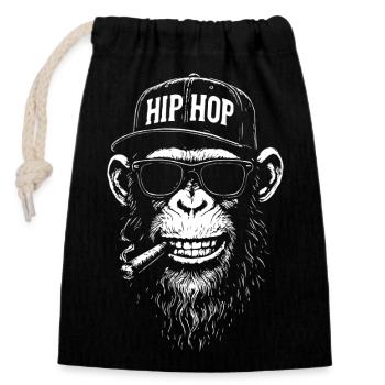 Hip Hop Chimp Cap Sunglasses - Closable cotton gift bag (14x20cm) - black - Front