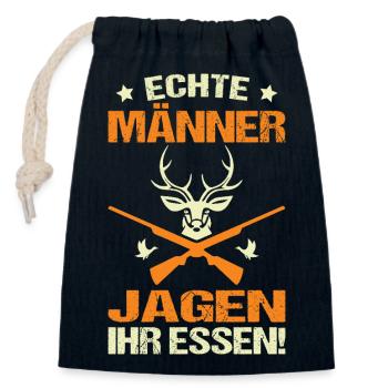 Jäger Geschenke Jagd Jagen Jägersprüfung Bestanden - Verschließbarer Geschenkbeutel aus Baumwolle (14x20cm) - Navy - Vorne