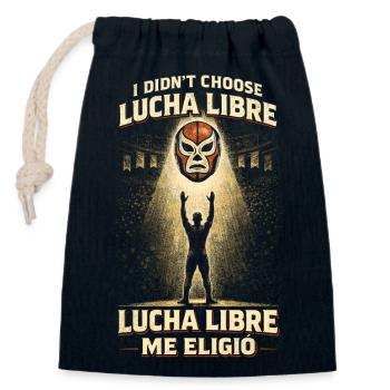 Lucha Libre Me Eligio Luchador - Sac cadeau en coton avec cordon (14 x 20 cm) - bleu marine - Devant