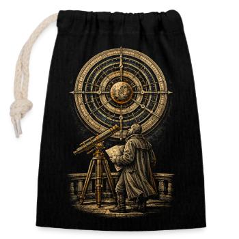 Astronomie Astronom Star Chart - Verschließbarer Geschenkbeutel aus Baumwolle (14x20cm) - Schwarz - Vorne
