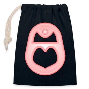 OPEN IT - Closable cotton gift bag (14x20cm) - navy - Front