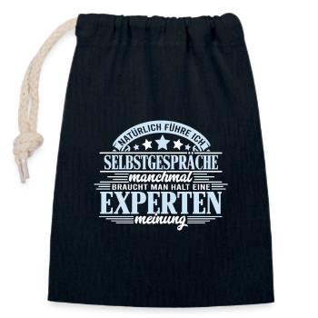 Selbstgespräche führen Kompetente Beratung - Verschließbarer Geschenkbeutel aus Baumwolle (14x20cm) - Navy - Vorne