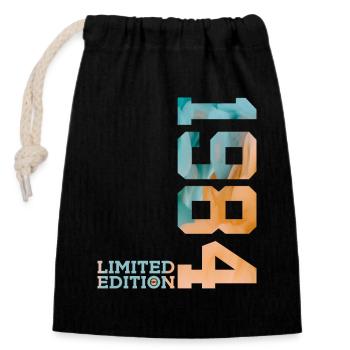 42ND BIRTHDAY LIMITED EDITION 1984 - Closable cotton gift bag (14x20cm) - black - Front