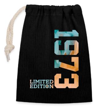 53RD BIRTHDAY LIMITED EDITION 1973 - Closable cotton gift bag (14x20cm) - black - Front