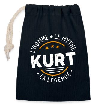Kurt Der Mann Der Mythos Die Legende - Verschließbarer Geschenkbeutel aus Baumwolle (14x20cm) - Navy - Vorne