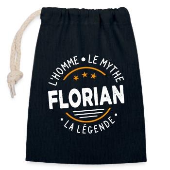Florian L Homme The Myth The Legend - Closable cotton gift bag (14x20cm) - navy - Front