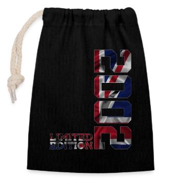 ÉDITION LIMITÉE ANGLETERRE 2002 24E ANNIVERSAIRE UK - Sac cadeau en coton avec cordon (14 x 20 cm) - noir - Devant