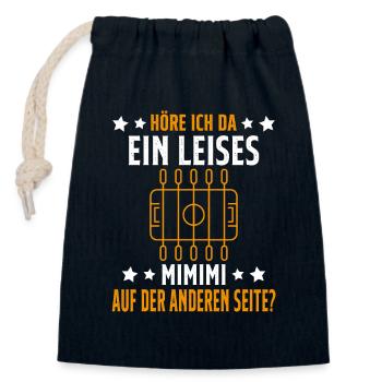 Tischfussball Geschenk Fans Wuzler Tischfussball - Verschließbarer Geschenkbeutel aus Baumwolle (14x20cm) - Navy - Vorne
