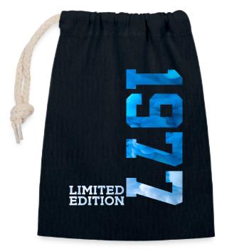 49TH BIRTHDAY LIMITED EDITION 1977 - Closable cotton gift bag (14x20cm) - navy - Front
