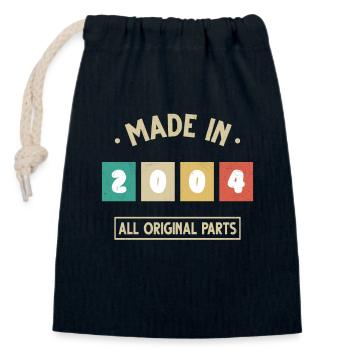 Original 2004 Vintage Anniversary Humor - Closable cotton gift bag (14x20cm) - navy - Front