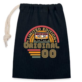 Original 2000 Vintage Anniversary Humor - Closable cotton gift bag (14x20cm) - navy - Front