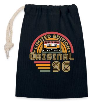 Original 1996 Vintage Anniversary Humor - Closable cotton gift bag (14x20cm) - navy - Front