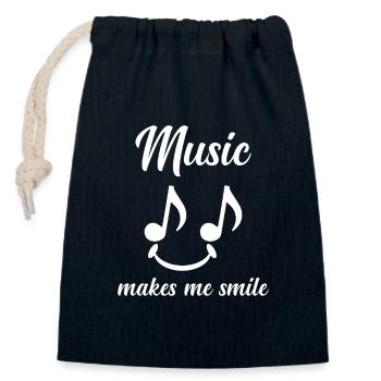 Karaoké Chant Professeur de chant Citations musicales - Sac cadeau en coton avec cordon (14 x 20 cm) - bleu marine - Devant
