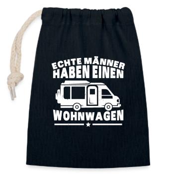 Wohnmobil Caravans Wohnwagen echte Männer - Verschließbarer Geschenkbeutel aus Baumwolle (14x20cm) - Navy - Vorne