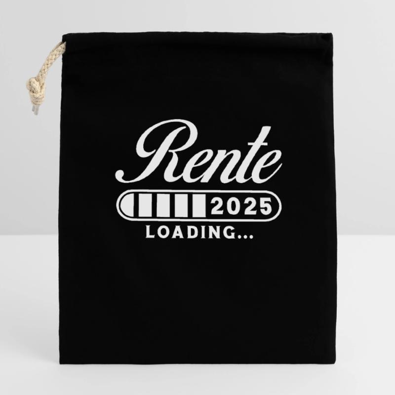 Rente 2025 Loading Verschließbarer Geschenkbeutel aus Baumwolle (14x20cm)