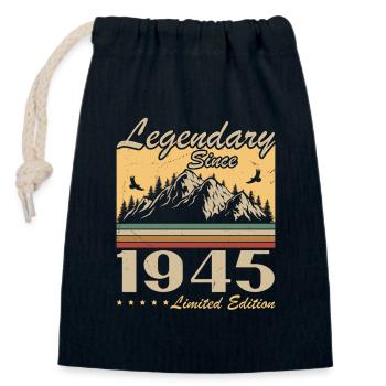 Legendäres seit 1945 Vintage Geburtstagsgeschenk - Verschließbarer Geschenkbeutel aus Baumwolle (14x20cm) - Navy - Vorne