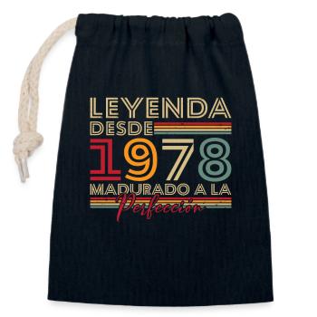 Legend since 1978 Birthday Gift - Closable cotton gift bag (14x20cm) - navy - Front