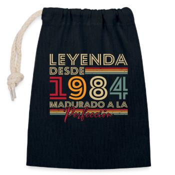 Legende seit 1984 Geburtstagsgeschenk - Verschließbarer Geschenkbeutel aus Baumwolle (14x20cm) - Navy - Vorne