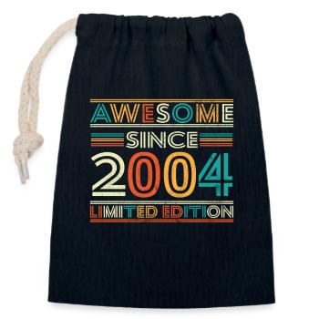 Impressionnant depuis 2004 - Sac cadeau en coton avec cordon (14 x 20 cm) - bleu marine - Devant