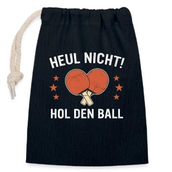 Tischtennis Ping Pong Tischtennisspieler - Verschließbarer Geschenkbeutel aus Baumwolle (14x20cm) - Navy - Vorne