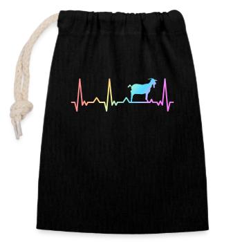 Chèvre Chèvres Chèvre Chèvre - Sac cadeau en coton avec cordon (14 x 20 cm) - noir - Devant