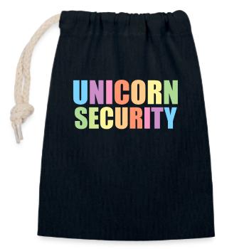 Licorne Licornes Conte de fées Magique - Sac cadeau en coton avec cordon (14 x 20 cm) - bleu marine - Devant