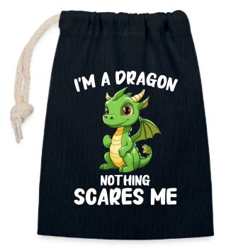 Dragon Mystic Dragon Fantaisie - Sac cadeau en coton avec cordon (14 x 20 cm) - bleu marine - Devant