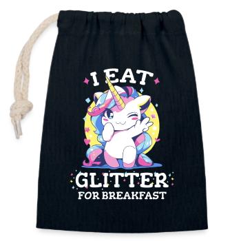 Licorne Licornes Conte de fées Magique - Sac cadeau en coton avec cordon (14 x 20 cm) - bleu marine - Devant
