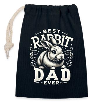 Lapin, Lapin, Animal, Animal De Compagnie, Lapins - Sac cadeau en coton avec cordon (14 x 20 cm) - bleu marine - Devant