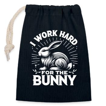 Lapin, Lapin, Animal, Animal De Compagnie, Lapins - Sac cadeau en coton avec cordon (14 x 20 cm) - bleu marine - Devant