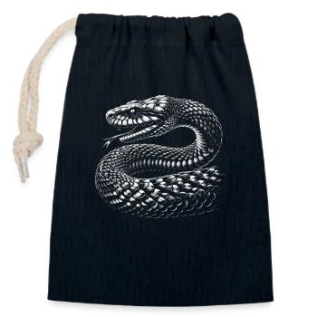 Snake, Snake, Animal - Closable cotton gift bag (14x20cm) - navy - Front