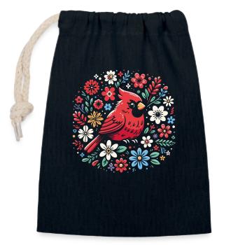 Kardinal Rotkardinal Vogel Roter Kardinal - Verschließbarer Geschenkbeutel aus Baumwolle (14x20cm) - Navy - Vorne