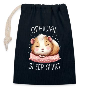 Guinea pig - Closable cotton gift bag (14x20cm) - navy - Front