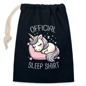 Licorne Licornes Conte de fées Magique - Sac cadeau en coton avec cordon (14 x 20 cm) - bleu marine - Devant