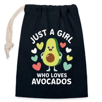 Avocado Food Guacamole Vegan - Closable cotton gift bag (14x20cm) - navy - Front