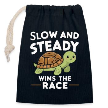Turtle Sea Turtle Turtle Animal - Closable cotton gift bag (14x20cm) - navy - Front