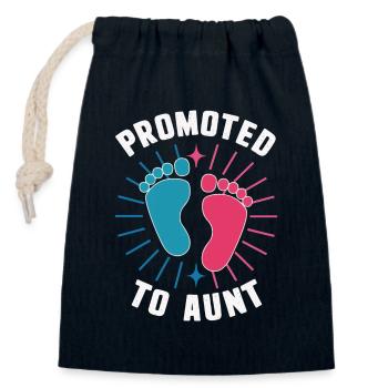 Aunt Family Aunts - Closable cotton gift bag (14x20cm) - navy - Front