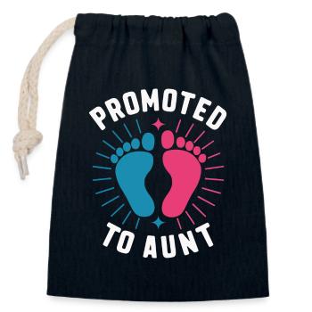 Aunt Family Aunts - Closable cotton gift bag (14x20cm) - navy - Front